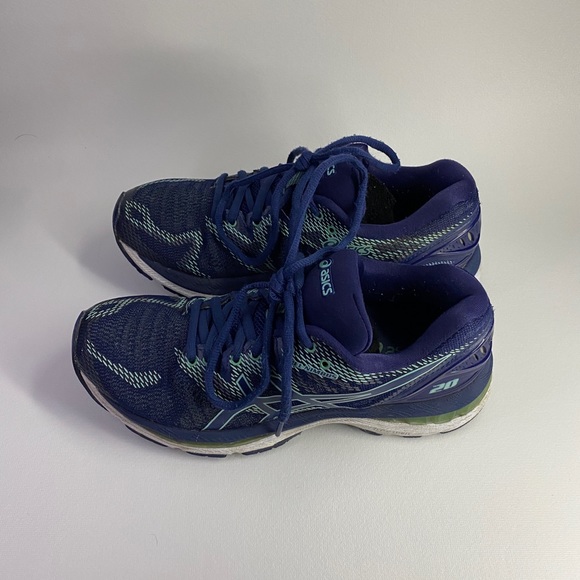 Asics Gel-Nimbus 20 Running Shoes US Women’s 7.5 Blue/Green T850N - Picture 11 of 11